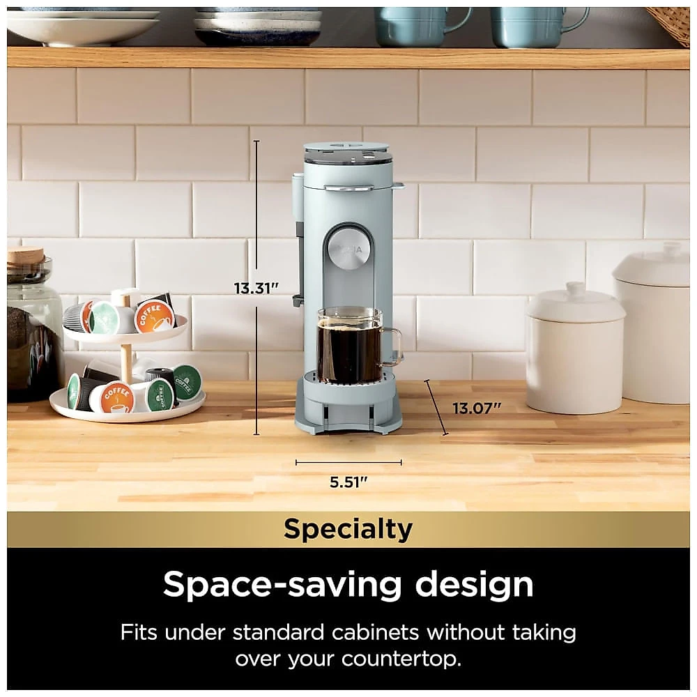 Máquina de Café Gelado com Espumador de Leite Embutido, Compatível com Cápsulas K-Cup, 110V 1550W, Ninja PB051GB, Azul Glacial 110v