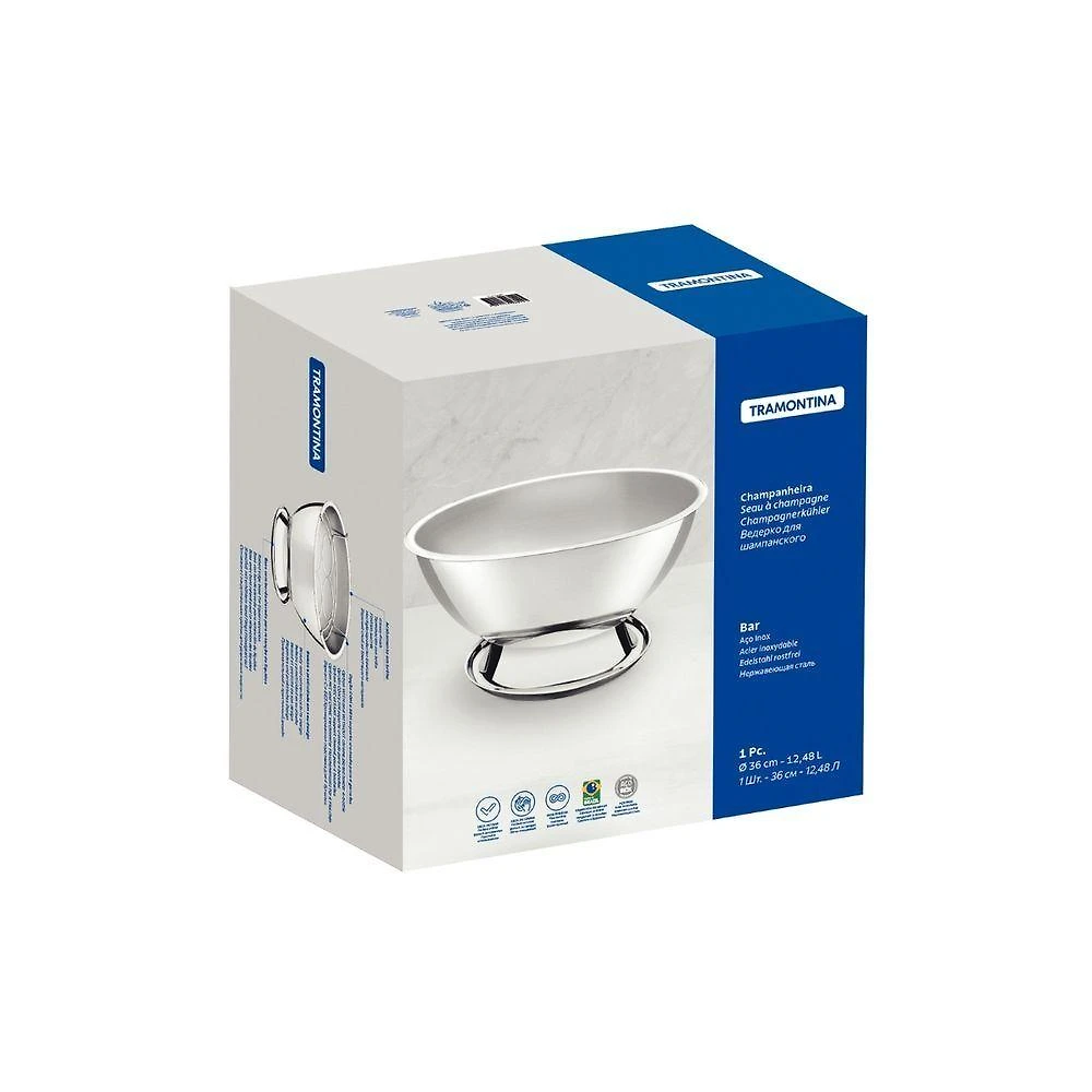 Champanheira Tramontina Inox 36CM 12,4L Aco Inox para Espumantes e Vinhos