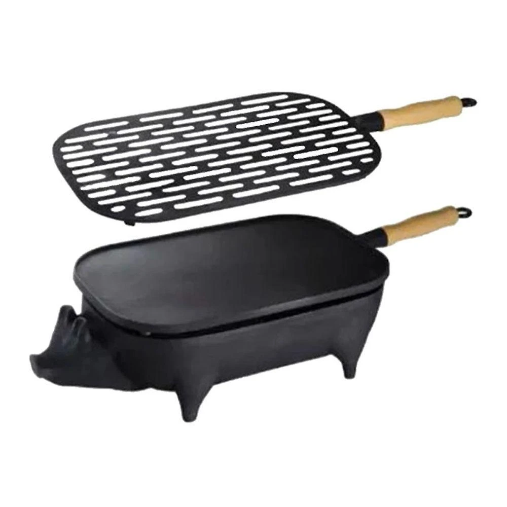 Churrasqueira Porquinho 15067LB Assar Carnes Ferro Fundido Uso Externo Libaneza