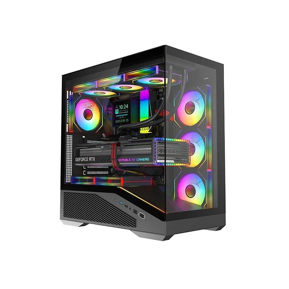 Gabinete Gamer Liketec Zaiden, ATX, RGB, Lateral e Frontal em Vidro Temperado, Sem Fans, Preto - LC-CB3X2-ZAIDEN-DARK-2026