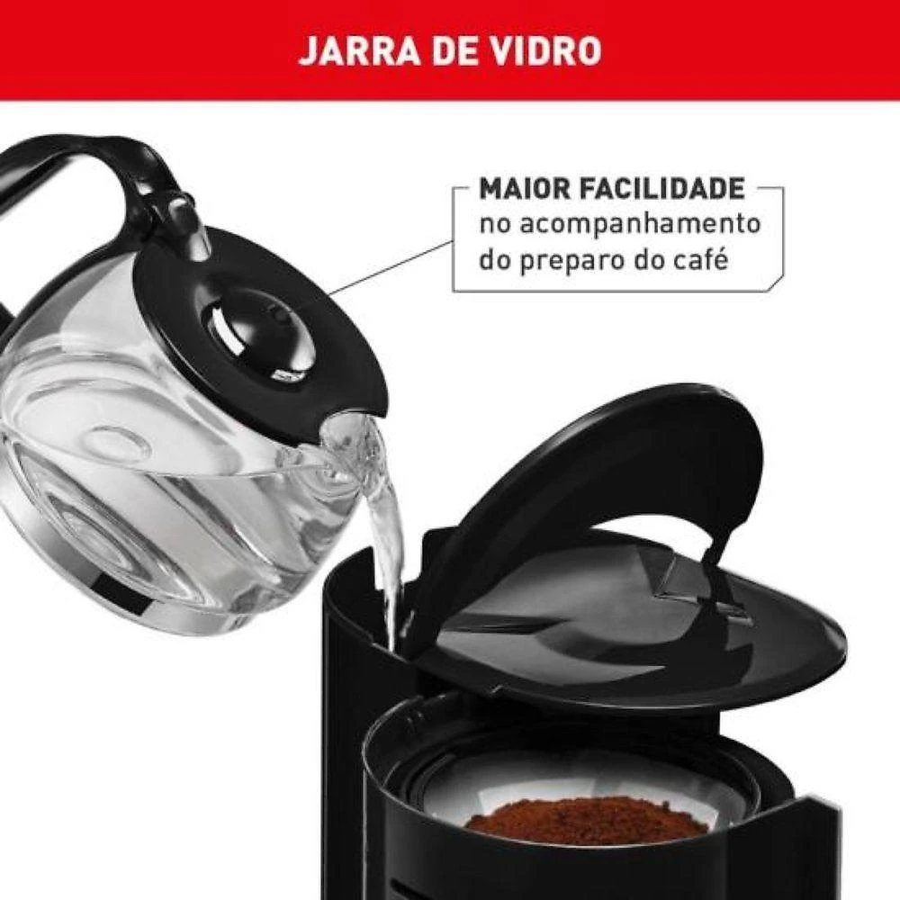 Cafeteira Arno Classic Vidro 15 Xícaras Preto 110V
