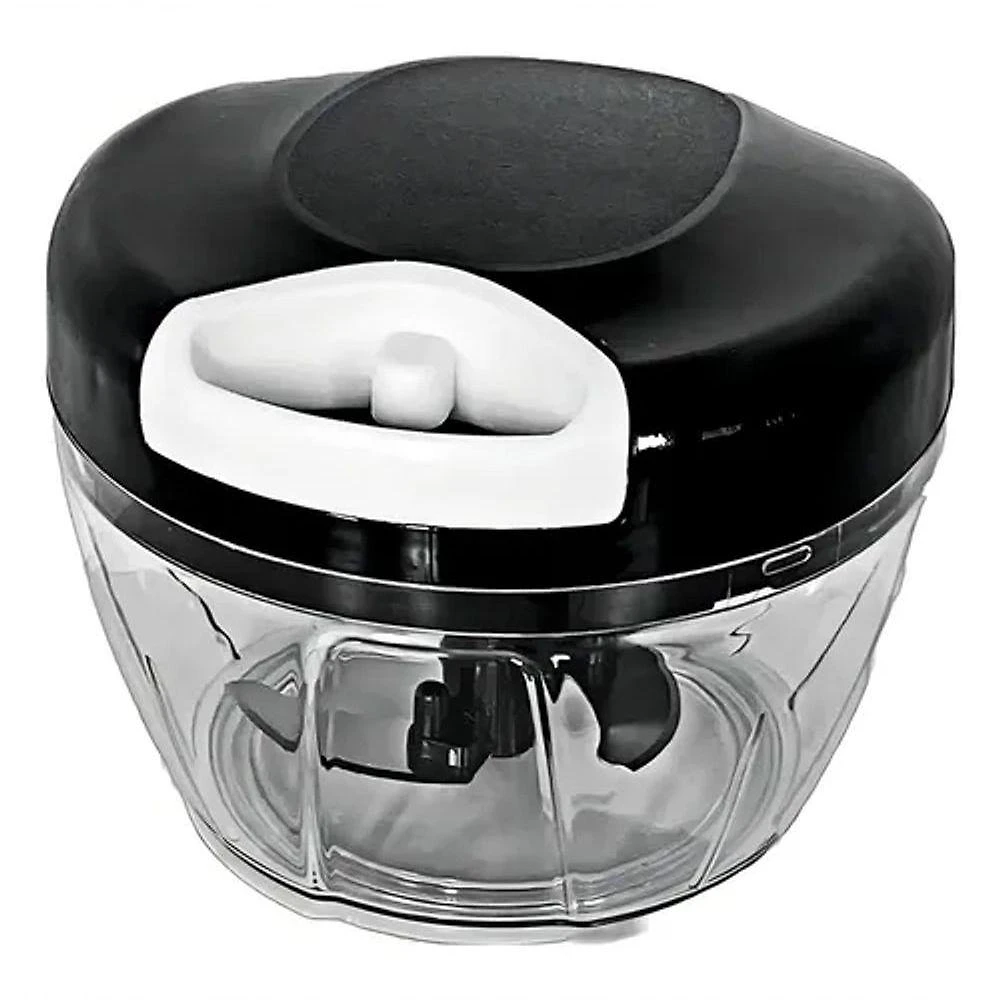Processador Manual de Alimentos 500ML com 3 Laminas Plastico e Inox Preto Util Comercio