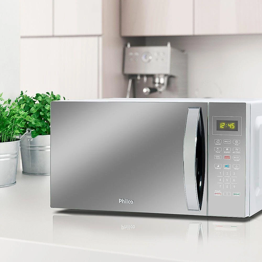 Micro-ondas Philco 28 Litros Limpa Fácil PMO30E 1100W Prata 220V