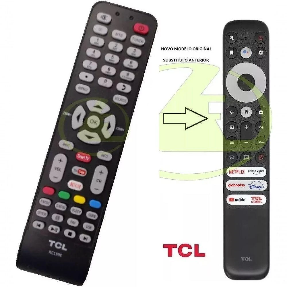 Controle Remoto Tcl Rc902v Fmr2 Original para Tv Compatível com 49p2us 55p2us 65p2us 65x3cus