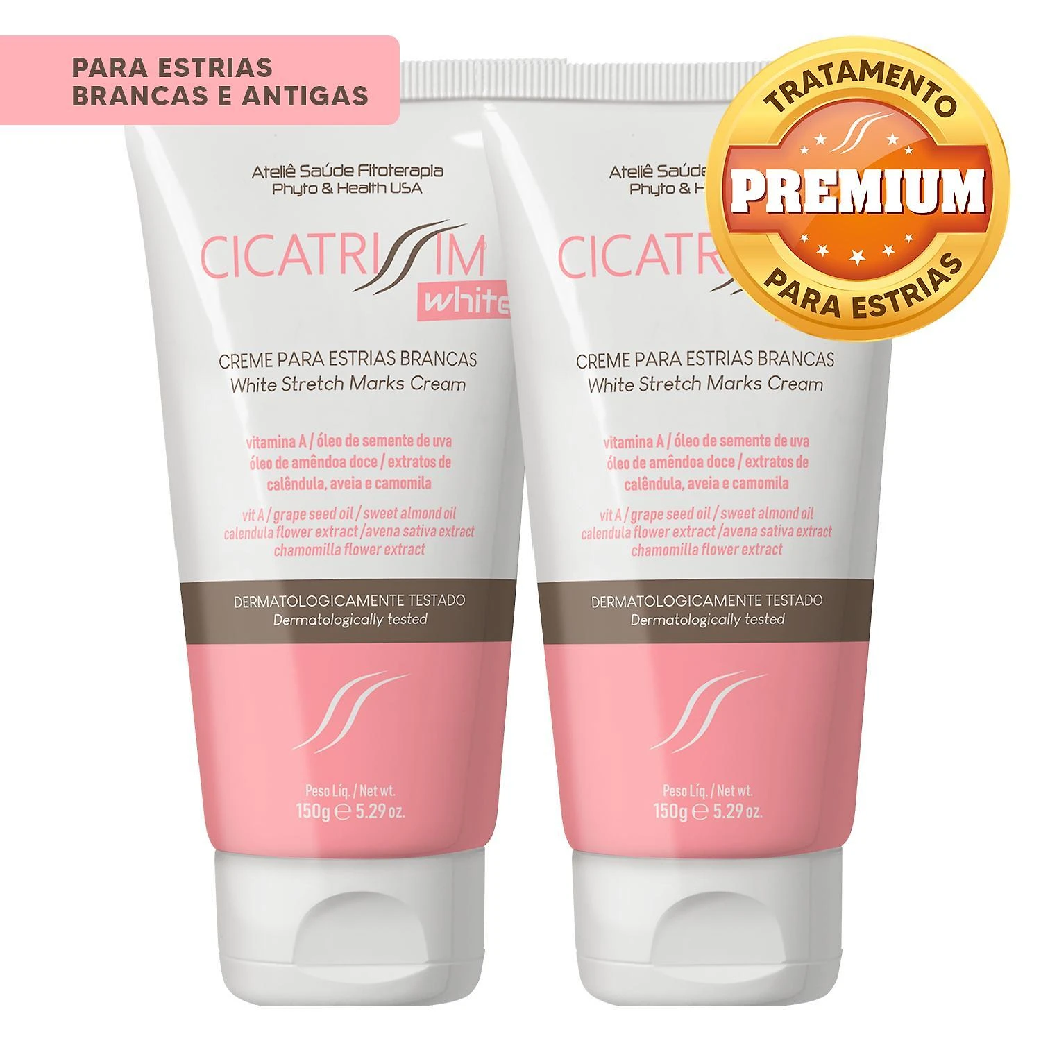 Miniatura Cicatrissim White Creme Para Estria Brancas Kit 2 Unidades