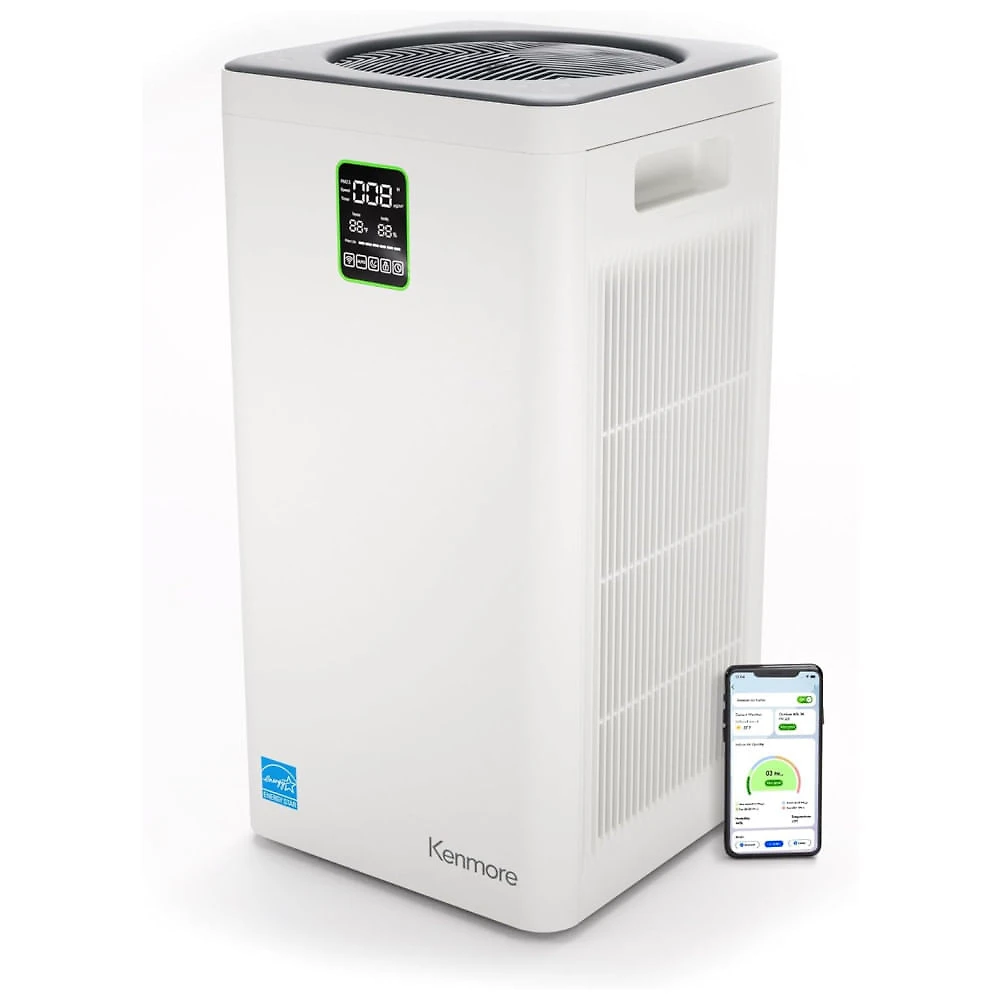 Purificador de Ar Kenmore PM4030 com Filtro True HEPA H13, Cobertura de até 213 metros quadrados, Silencioso 24dB, Filtragem HEPA 3 Estágios