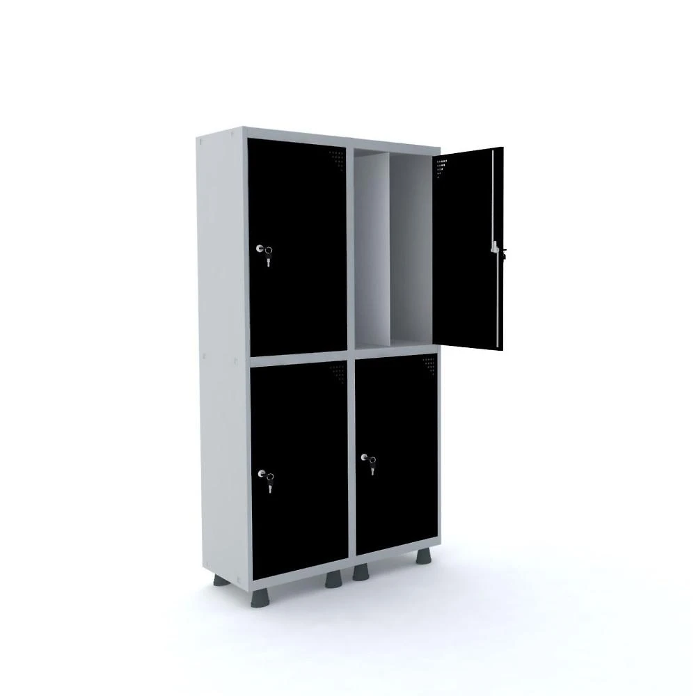 Armário Guarda Volume Locker Roupeiro 4 Portas Aço 100cmx193cm