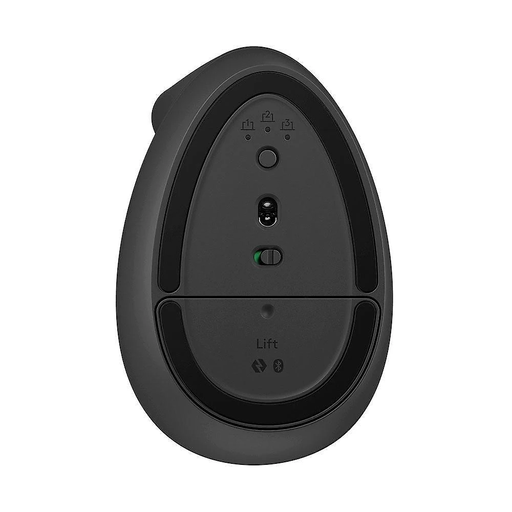 Mouse Sem Fio Logitech Lift para Canhoto, 4000 DPI, 6 Botões, Bluetooth, Ergonômico, USB, Grafite - 910-006467
