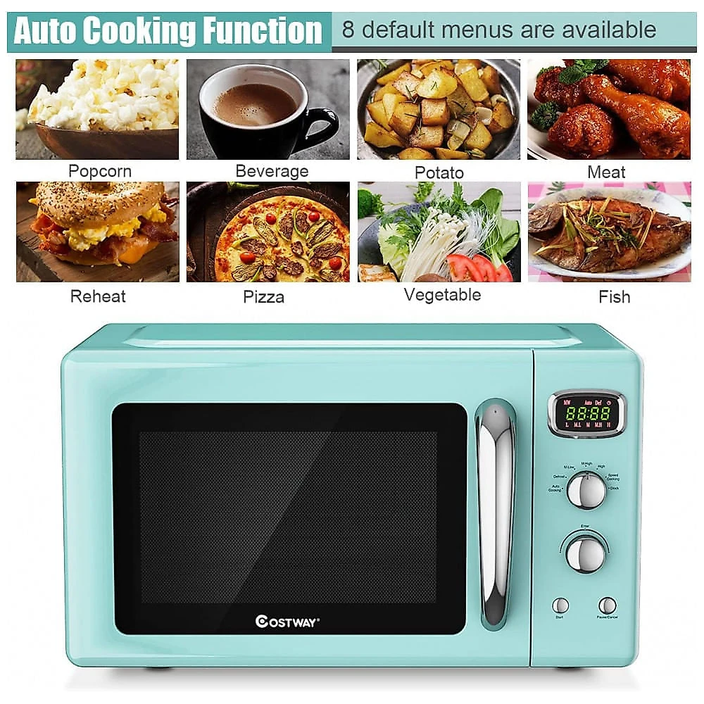 Micro ondas Retro de Bancada 25 Litros Multifuncional, 900W, 110v, MAT EXPERT EB EP24453, Verde