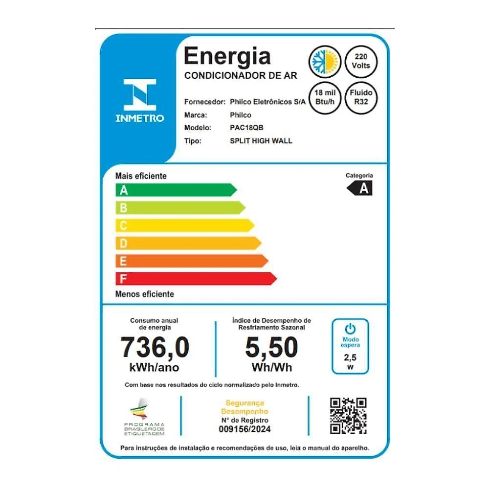 Ar condicionado bi split inverter philco 18000 btus (2x9000) quente e frio 220v pac18qv