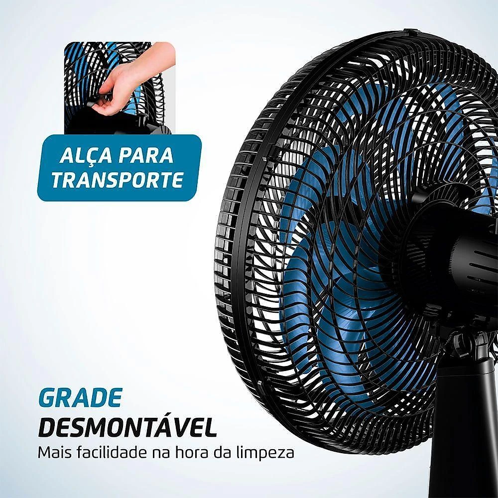 Ventilador de mesa maxis 140w 40cm 6 pás preto v-40-mx-b 110v