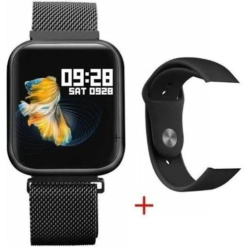 Miniatura Relógio Inteligente Smart P70 Esportivo Cardíaco 2 Pulseiras
