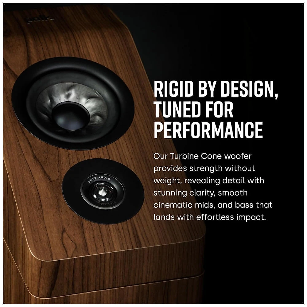 Módulo de altura Polk Audio Reserve R900 marrom noz som 3D tweeter anelar e woofer turbina para Dolby Atmos par passivo