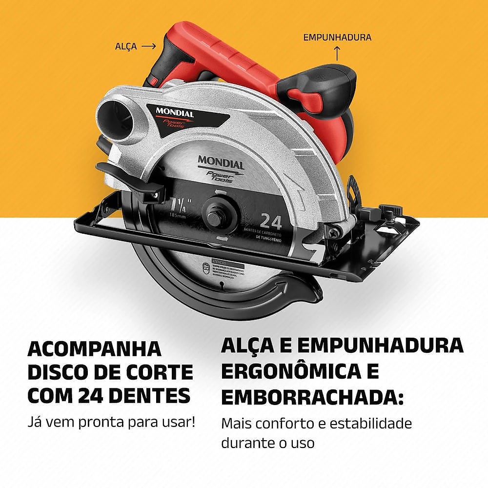 Serra Circular Mondial Power Tools FSC-04 SERRA CIRCULAR FSC-04 127V/60Hz