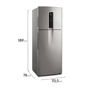 Geladeira Electrolux Frost Free Inverter 480L IT70S Efficient AutoSense Duplex Inox Look Bivolt