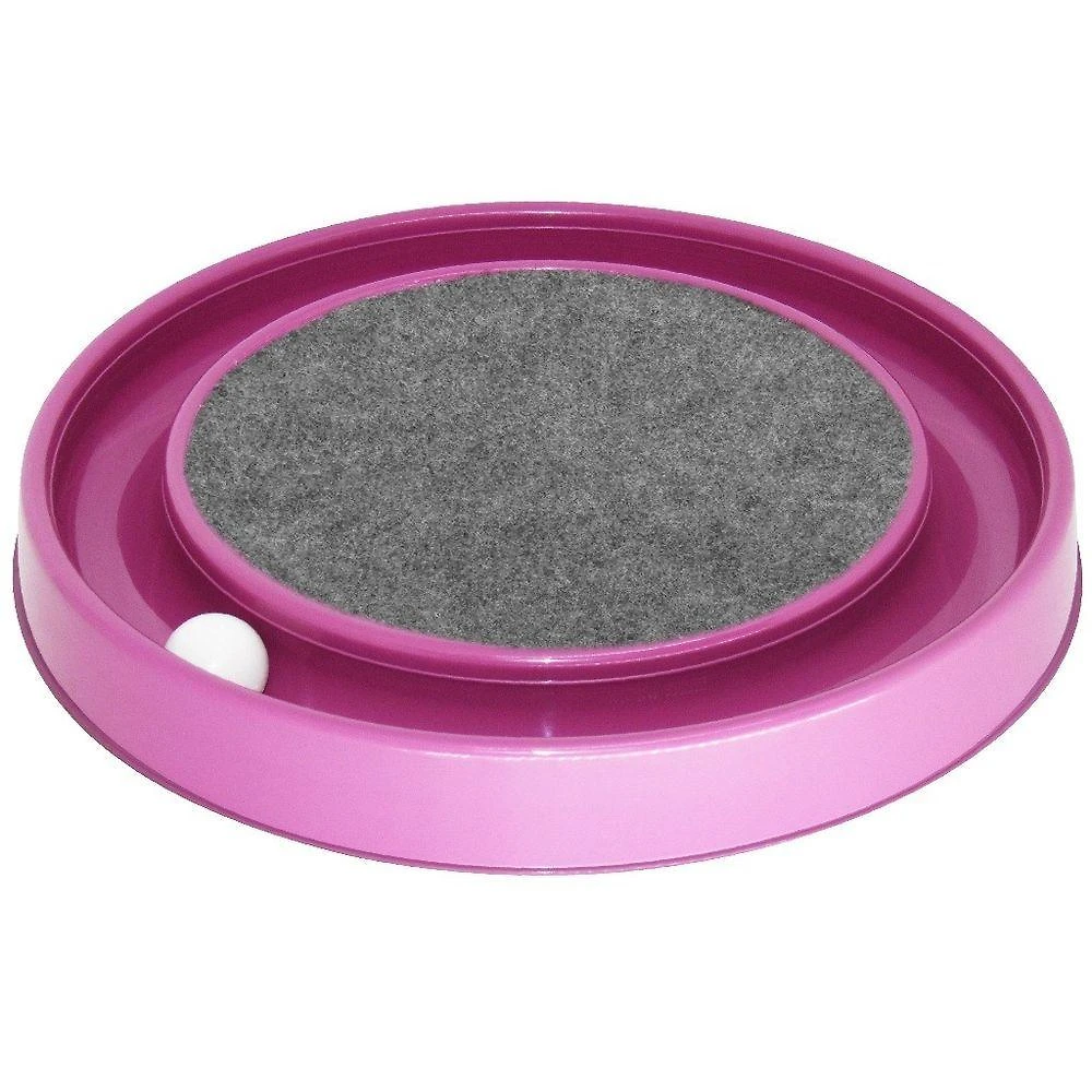 Arranhador para Gatos OEM Redondo Relax com Bolinha Miau Rosa 35 e 5cm 1 Unidade