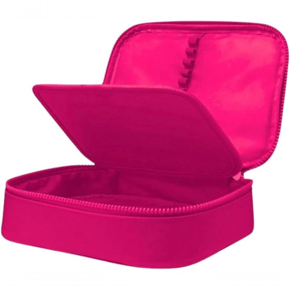 Estojo Organizador Kit Completo com Divisórias para Lápis Canetas 24 Elásticos 100 Unidades Preto
