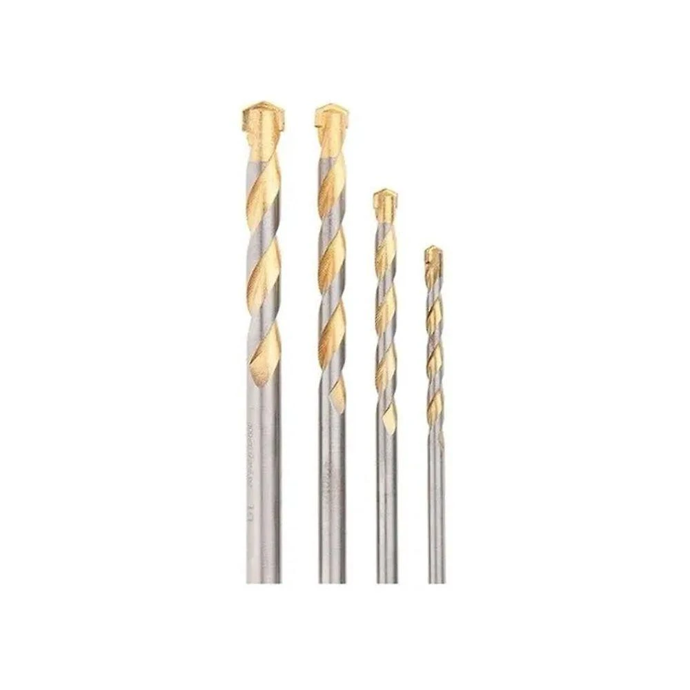 Jogo de Brocas para Concreto Golden Line 708259 4 Peças 5mm 6mm 8mm 10mm Mtx