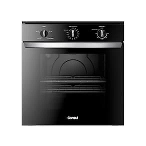 Forno Elétrico de Embutir Consul 84L COB84BE Porta Removível Timer Autodesligamento Luz Interna Preto