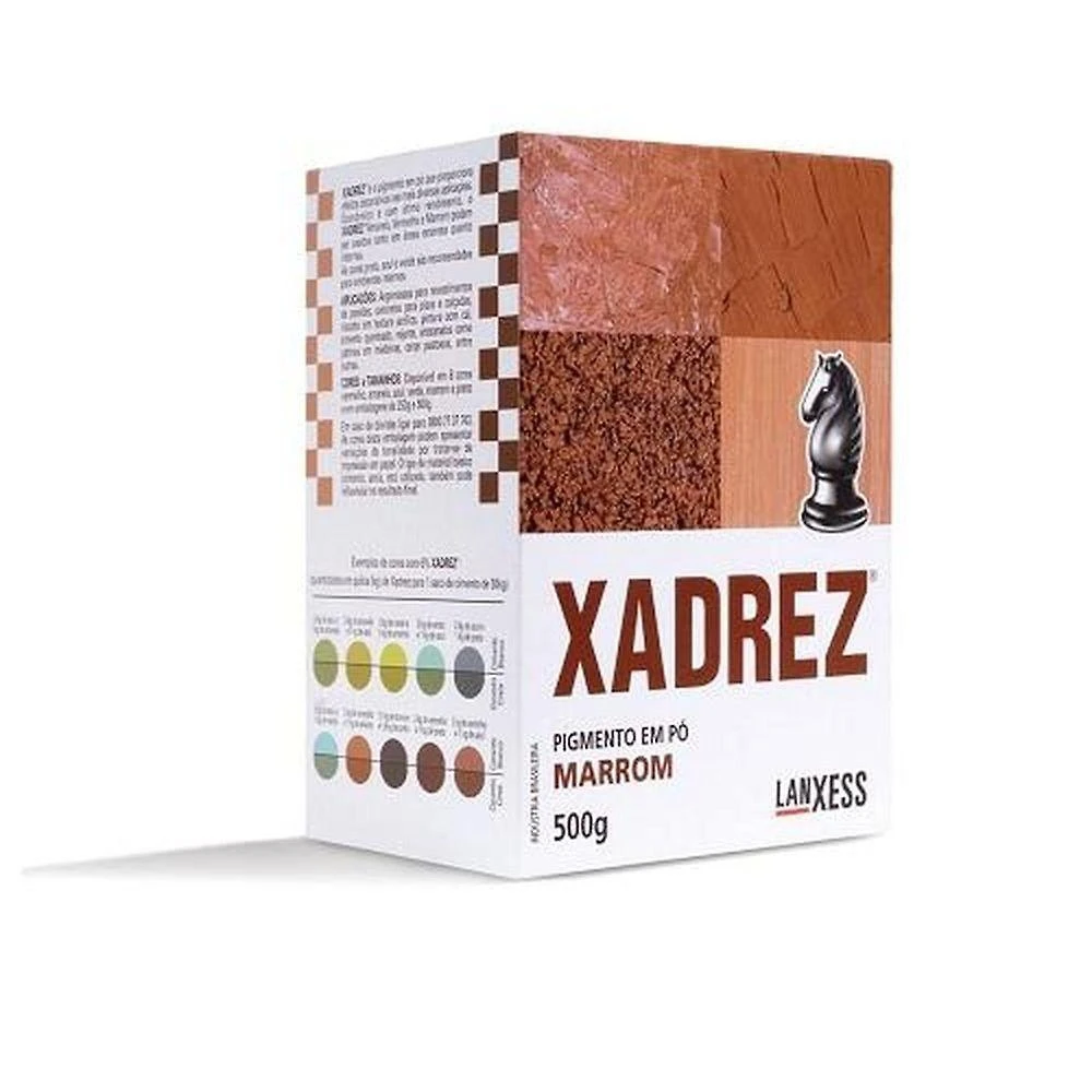 Pigmento em Pó Xadrez Pó Marrom 500g para Colorir Bases 1 Unidade Lanxess