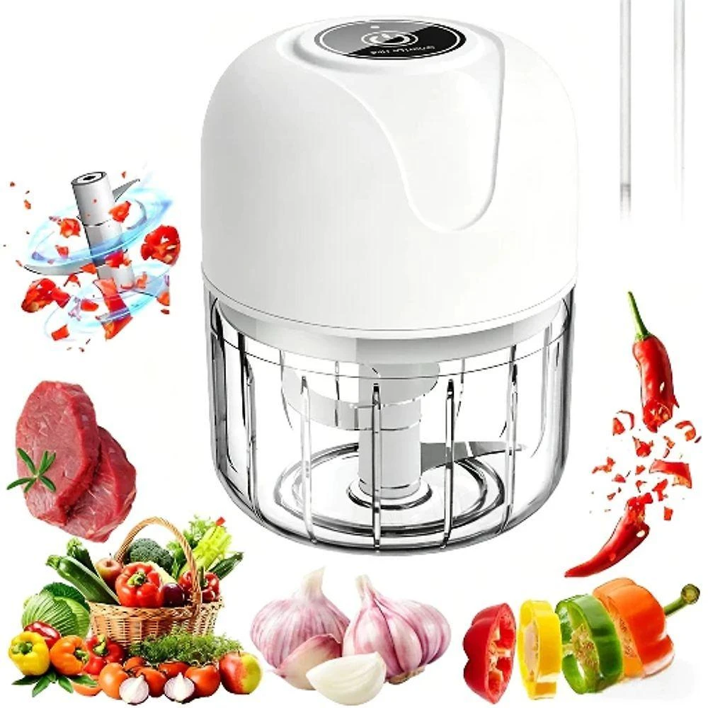 Mini Processador Triturador sem Fio 250ML para Legumes Alho e Gengibre
