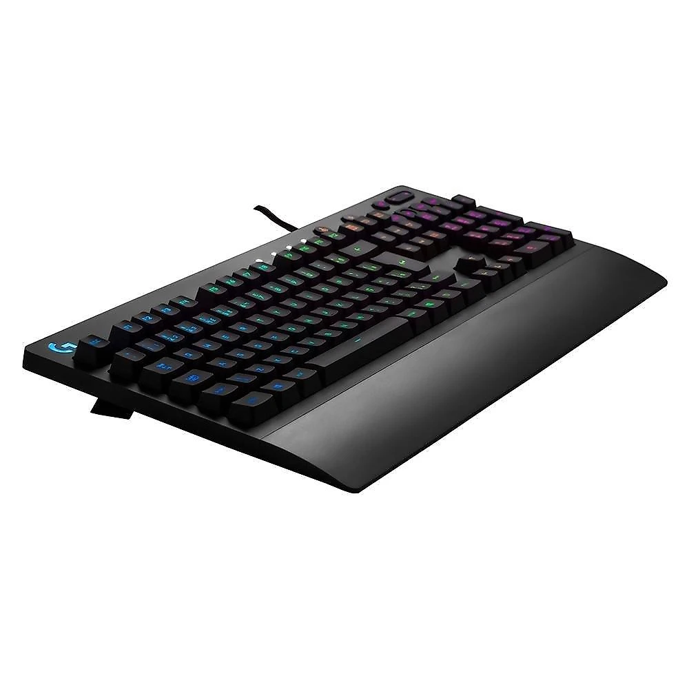 Teclado Gamer Logitech G213, RGB LIGHTSYNC, Controles de Mídia Dedicados, Design Durável Resistente à Respingos, ABNT2, Preto  - 920-009438
