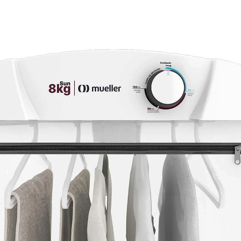Secadora de Roupas de Parede Mueller Sun 8Kg com Cabides 110 Volts