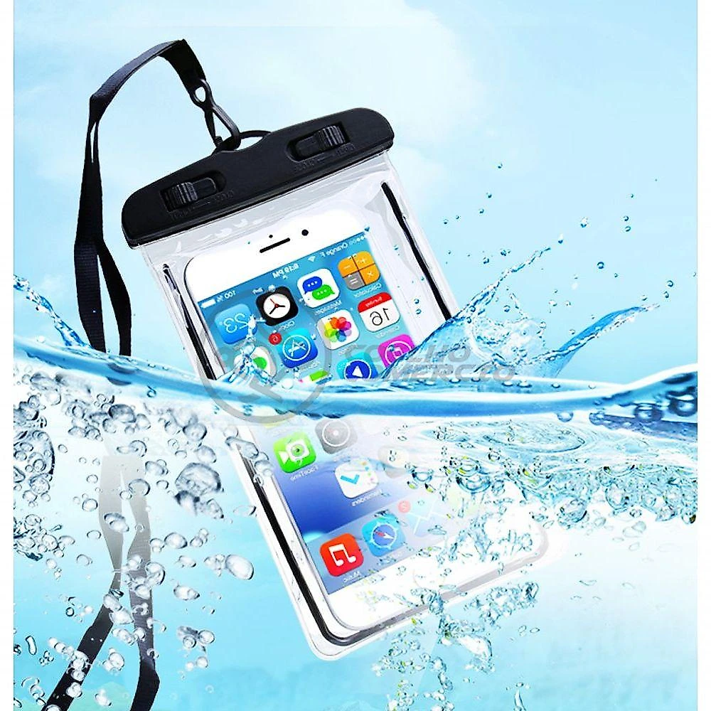 Capa Bolsa A Prova Dágua Impermeável Universal Para Celular - Preto