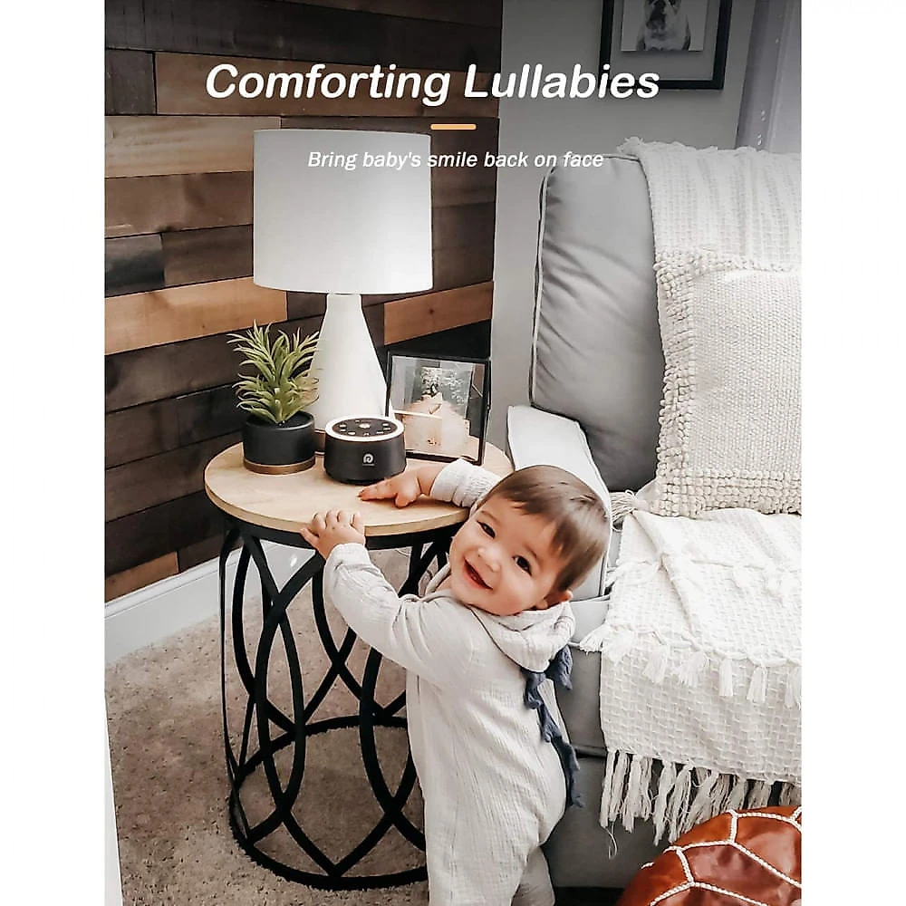 Dreamegg Máquina de Ruído Branco para Dormir 24 Sons com Luz A mbiente Programável 110V Preta