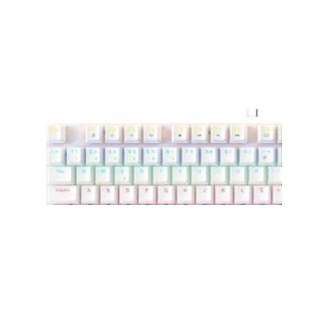 Teclado Gamer Mecânico Fortrek Gravity 100 Fullsized Switches Outemu Red Iluminação Rainbow Branco