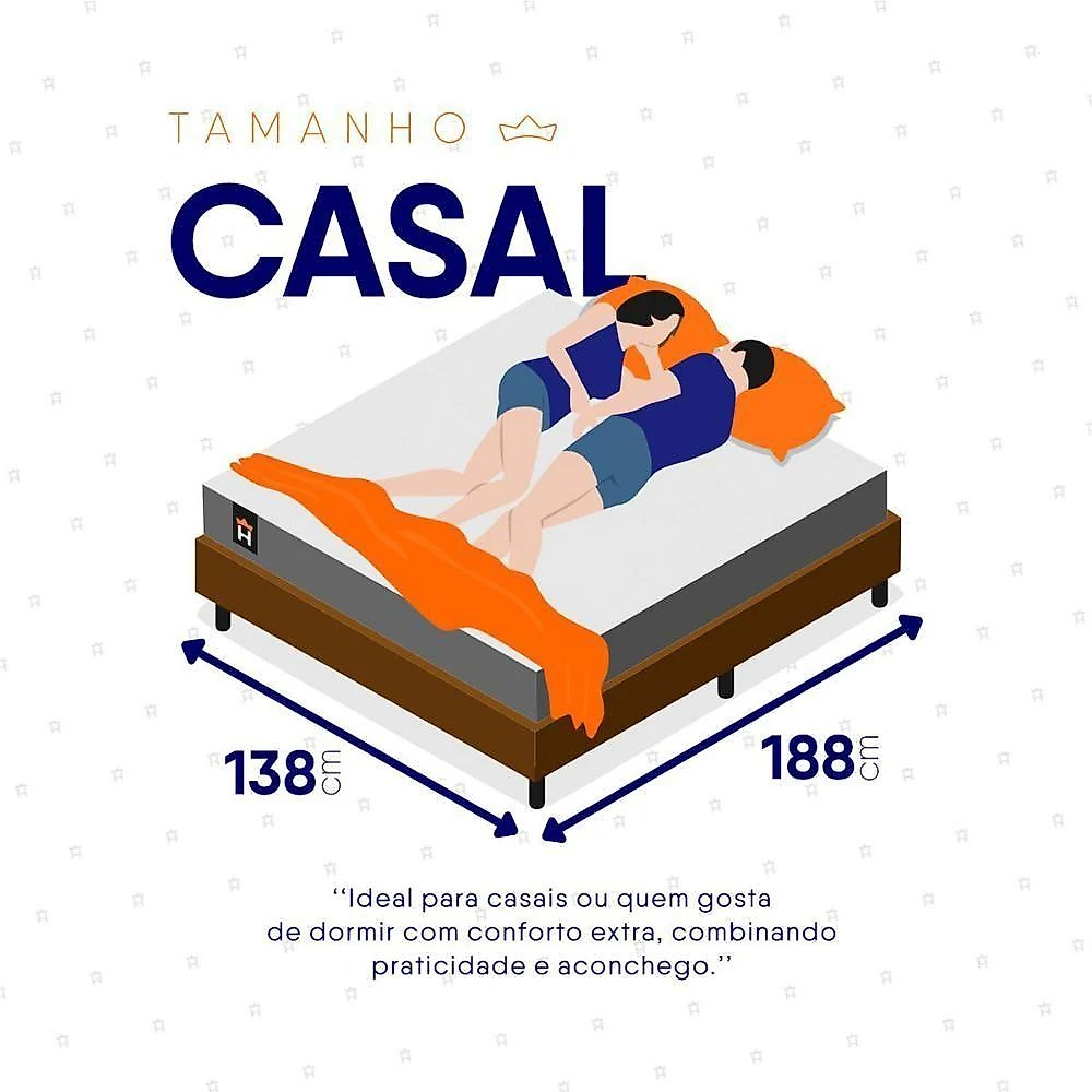 Cama Box Baú Luanda Espuma D28 Casal 138x188 King House