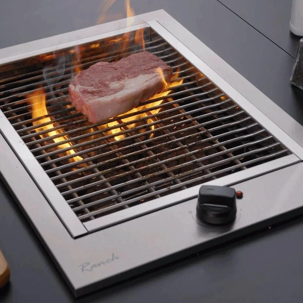 Churrasqueira Elétrica Cooktop Fischer Ranch Com Pedras Vulcânicas 220V 31613(81800)