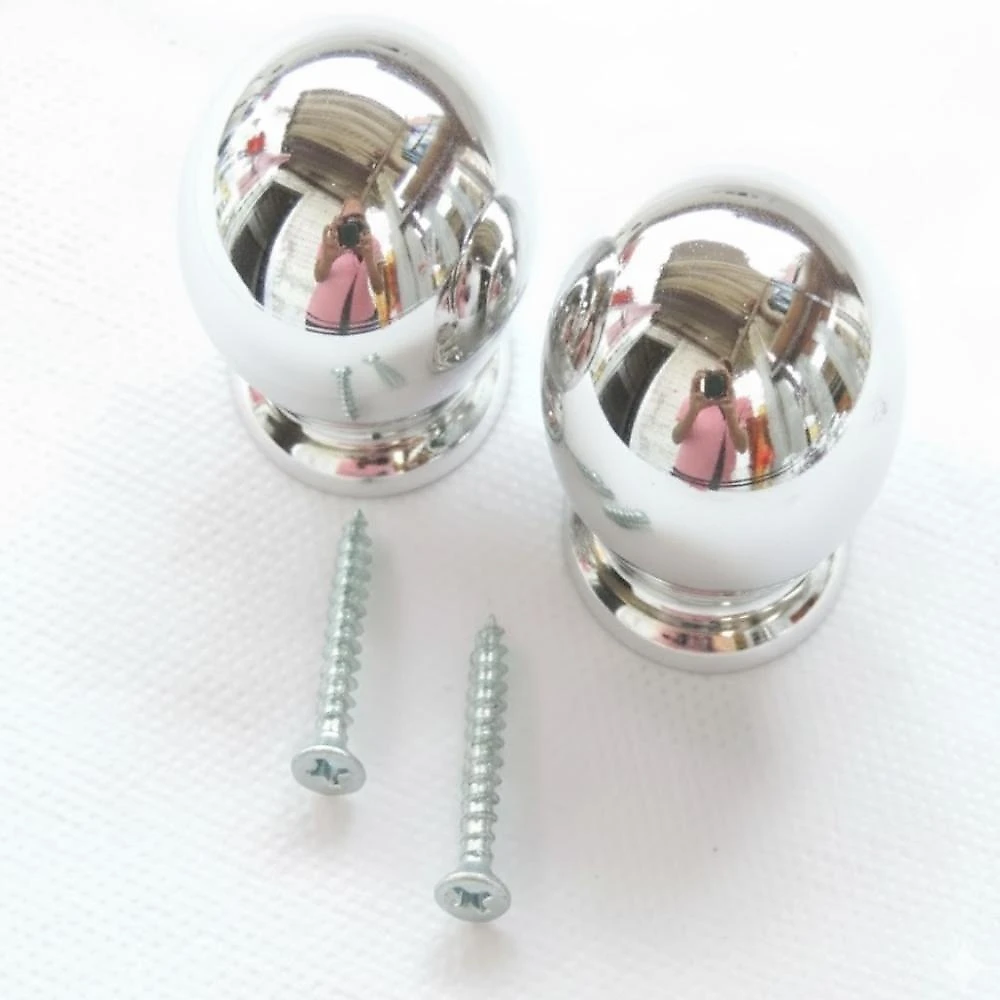 Kit 10 Puxador Moveis Redondo Prata Luxo Gaveta Armario Ponto Bola Furo Unico Parafuso