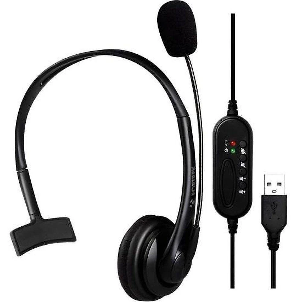 Headset Office Fortrek Fk731a Usb