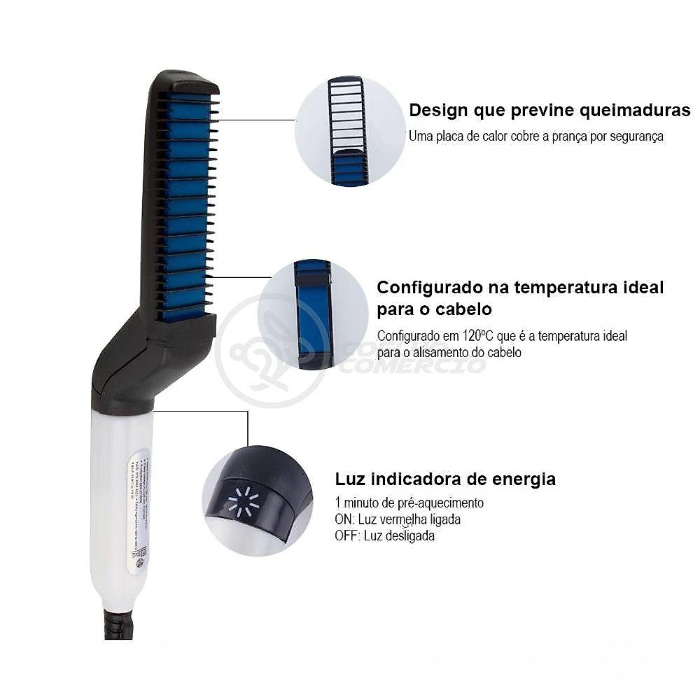 Prancha Alisadora Escova Modeladora Fb161 Bivolt