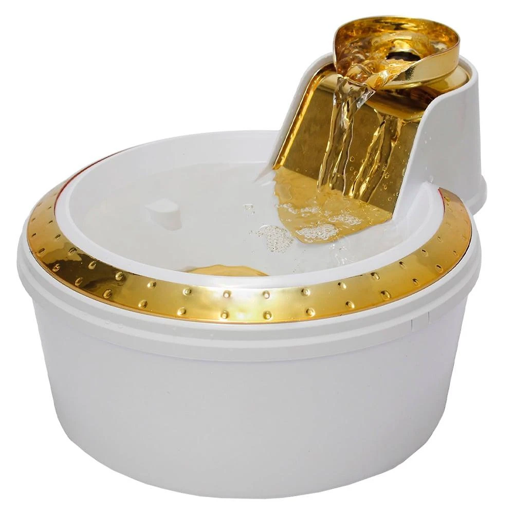 Fonte Bebedouro Petlon Premium Branca e Dourada - 220 V
