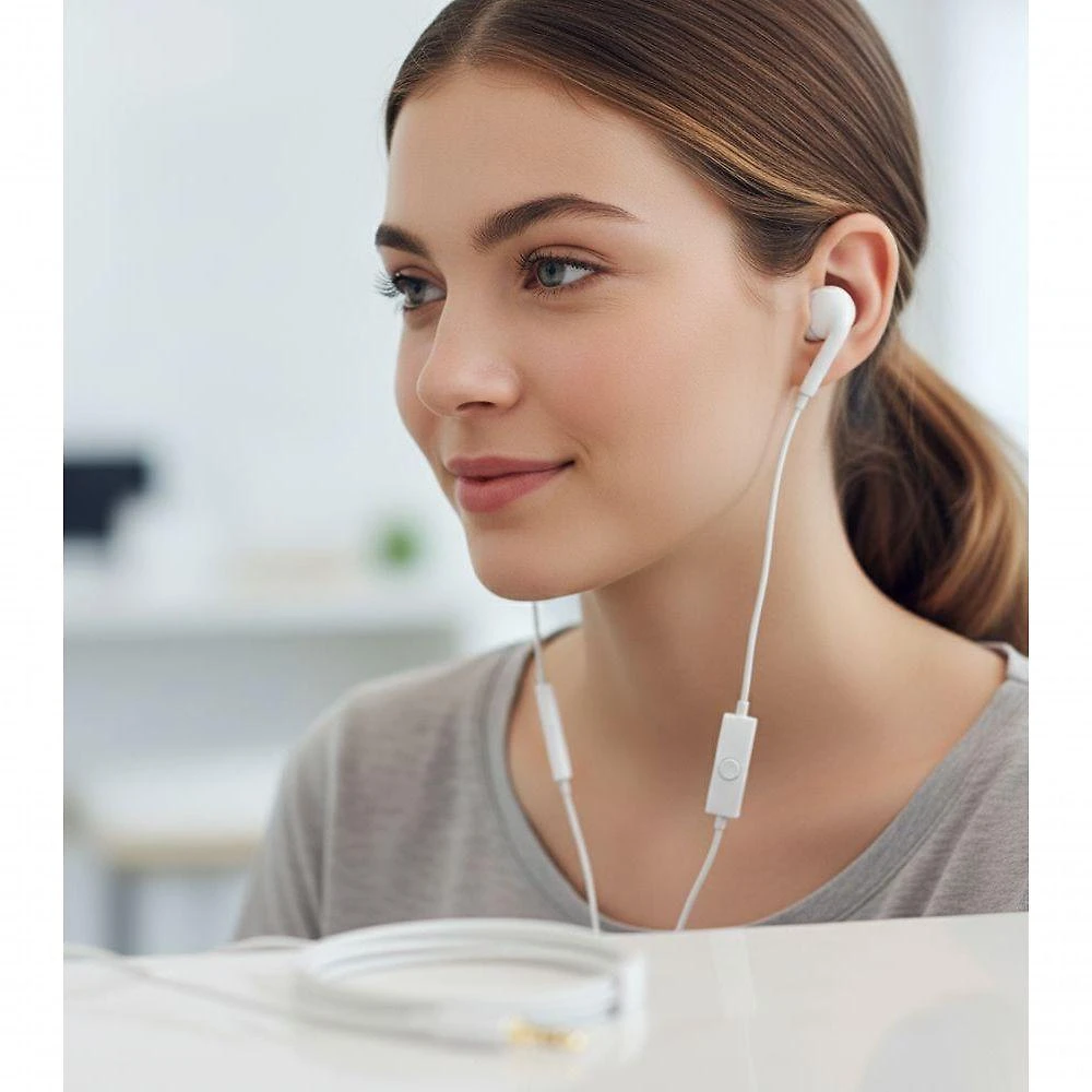 Fone de Ouvido com Fio In-ear HS330 Som Estéreo P2 3,5mm 1,2M Branco