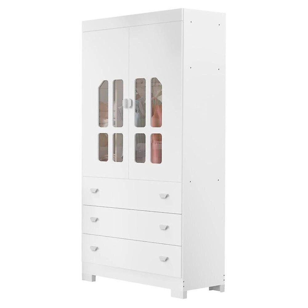 Quarto Completo com Berço 3 em 1 Katatau Branco Brilho