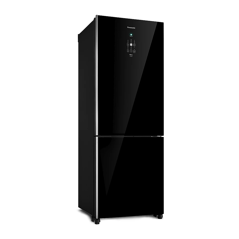 Geladeira Panasonic BB71 511L Black Glass Bottom Freezer Frost Free Inverter A - NR-BB71GV7B NR-BB71GV7BA