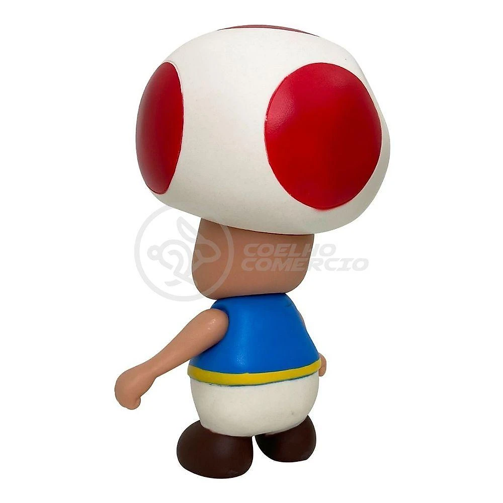 Boneco Cogumelo Toad Grande Super Size 20Cm - Mario