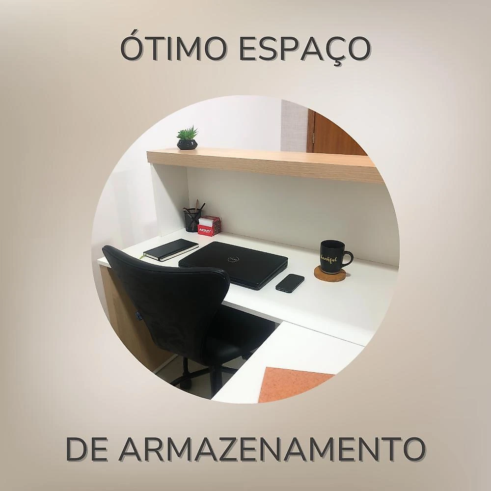Balcão de Atendimento para Escritório/Recepção em L - Elegante e Funcional 147,7x147,7cm Balcão para Escritório Atendimento Recepção em L 147,7cm Executiva Artany Carvalho/Branco