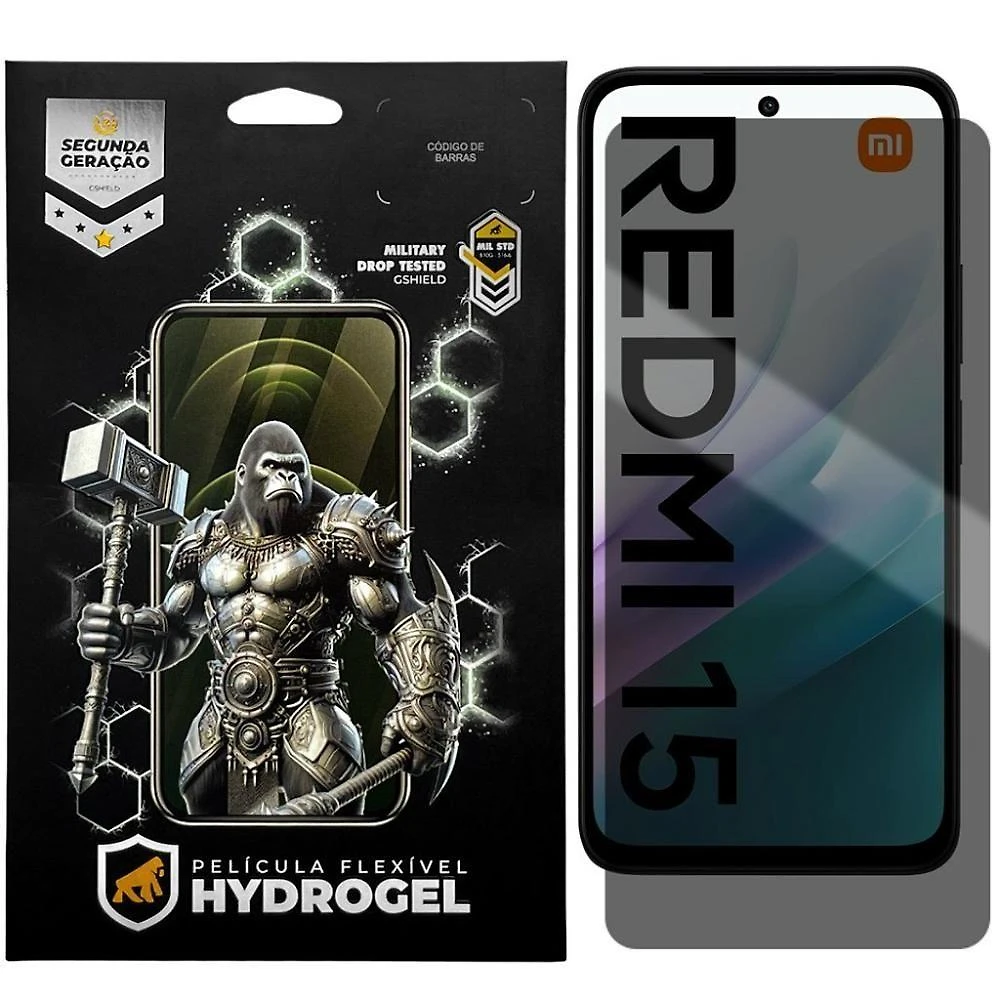 Película de Proteção de Tela Gshield para Xiaomi Redmi 15 Privacidade Hydrogel Transparente 1
