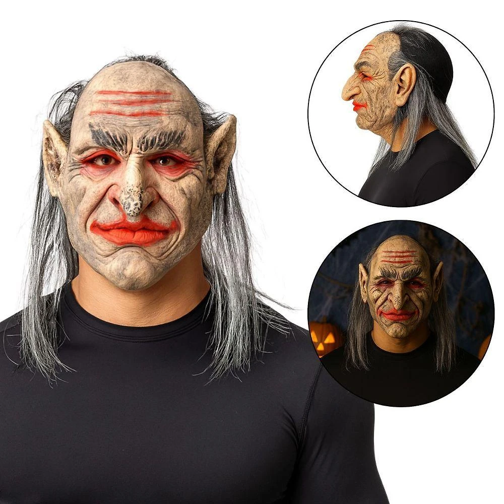 Máscara de Látex Bruxa Velha Anciã para Halloween Extra Festas