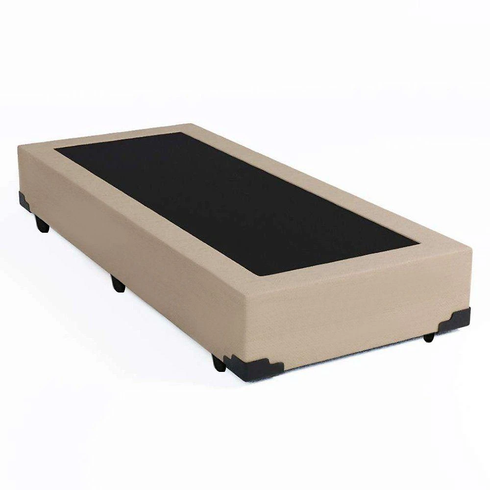 Cama Box Blindado Solteiro Xerife Móveis Sintético Bege 40x88x188