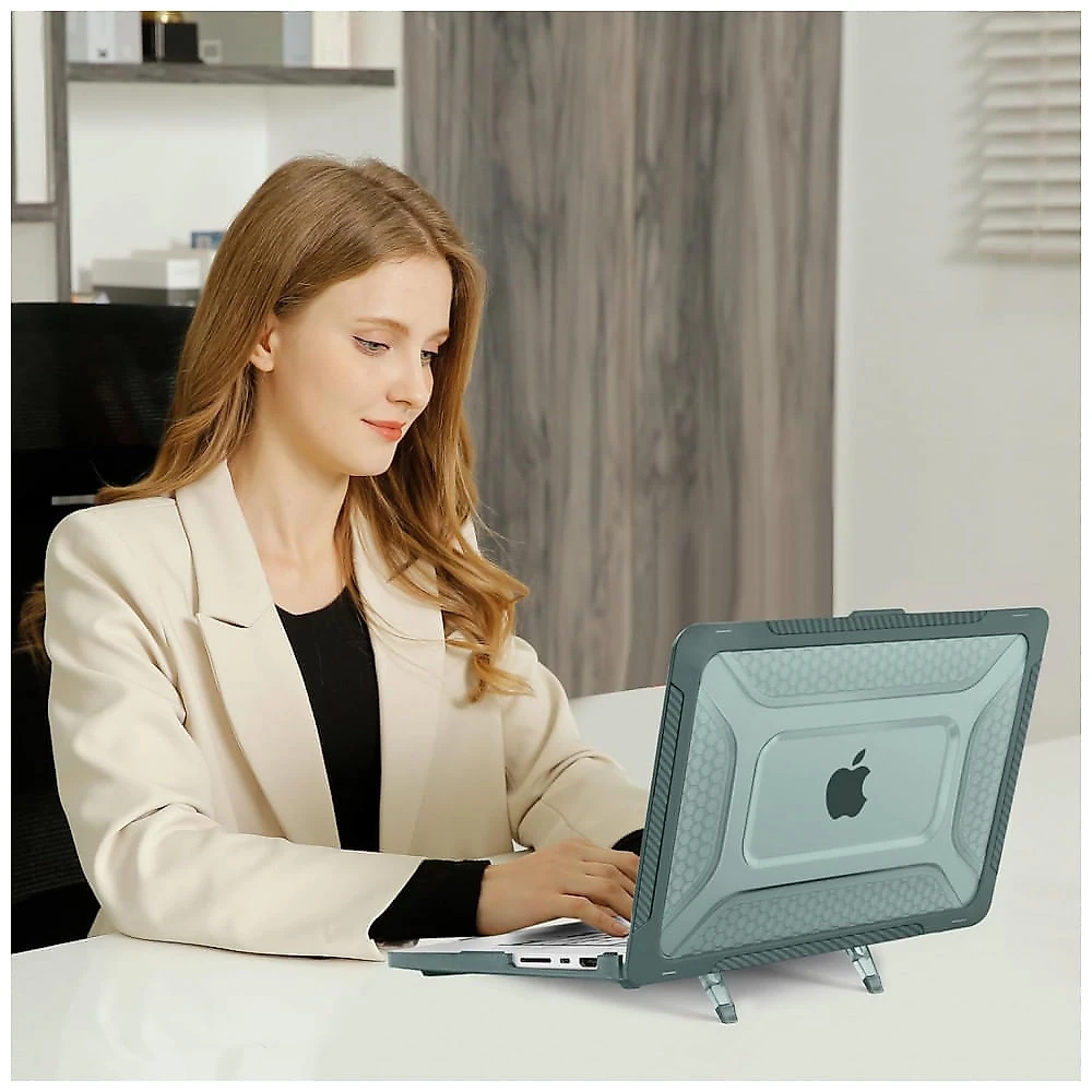 MOSISO Capa Rígida para MacBook Pro 16" 2025-2021, TPU Anti-Choque com Kickstand Dobrável e Teclado, Verde Esmeralda