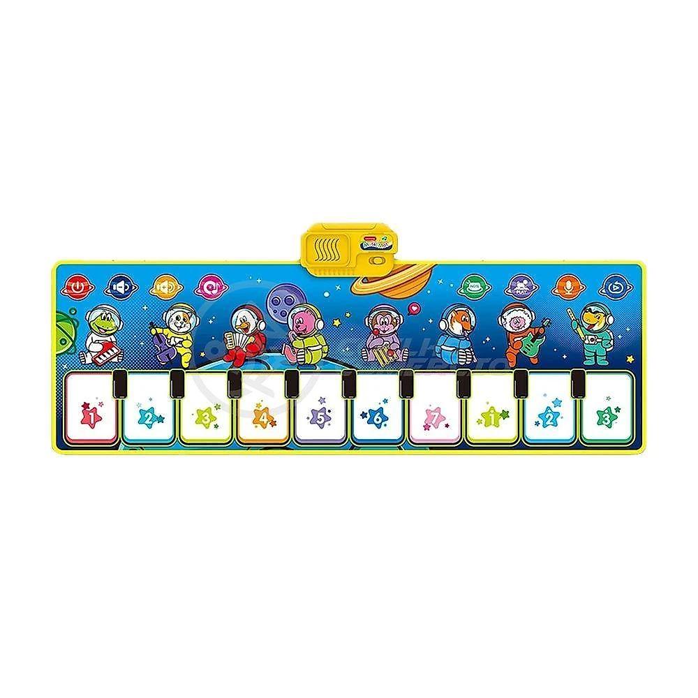 Piano Music Mat Tapete Musical 110x36cm Bebês 10 Teclas