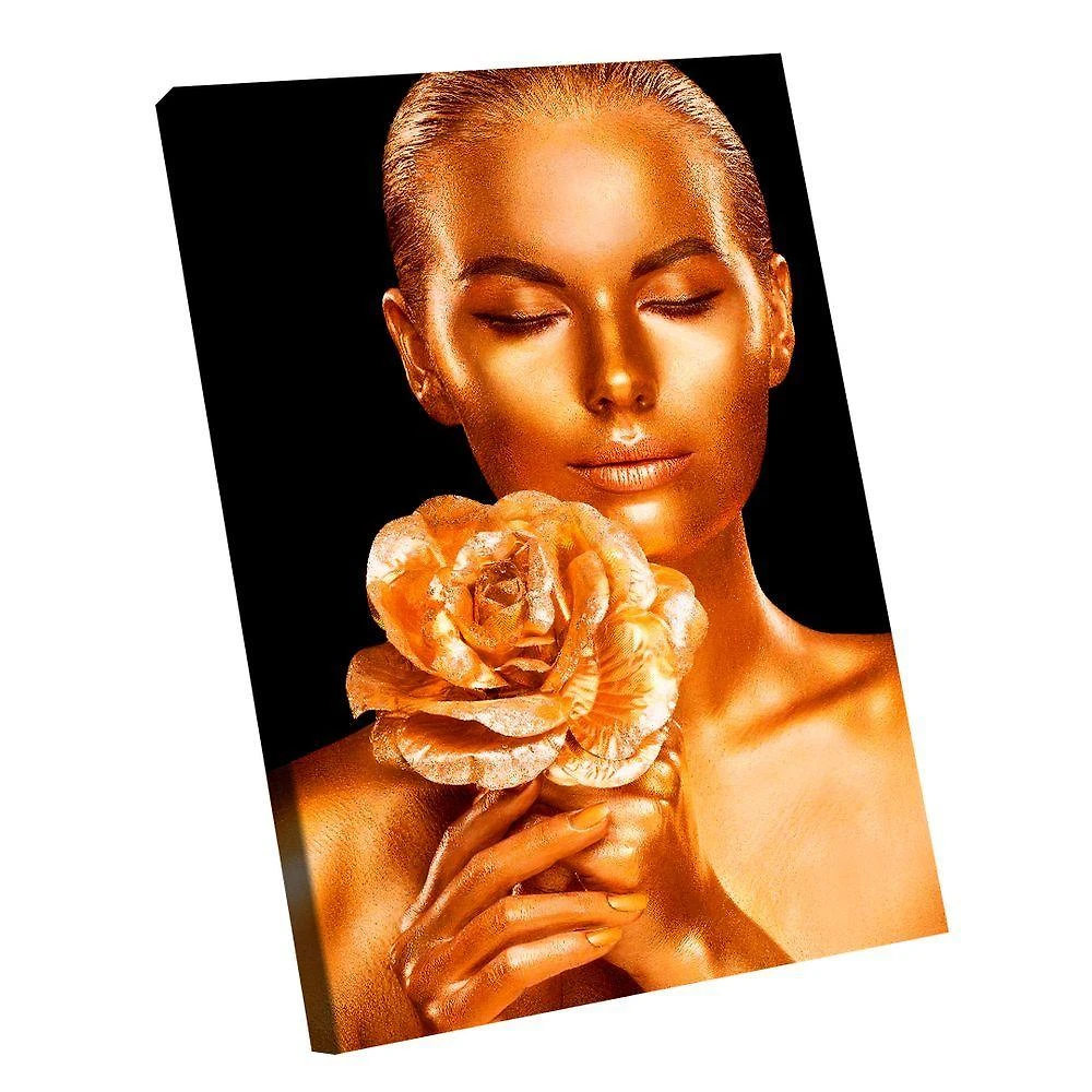 Quadro Decorativo Mulher Ouro