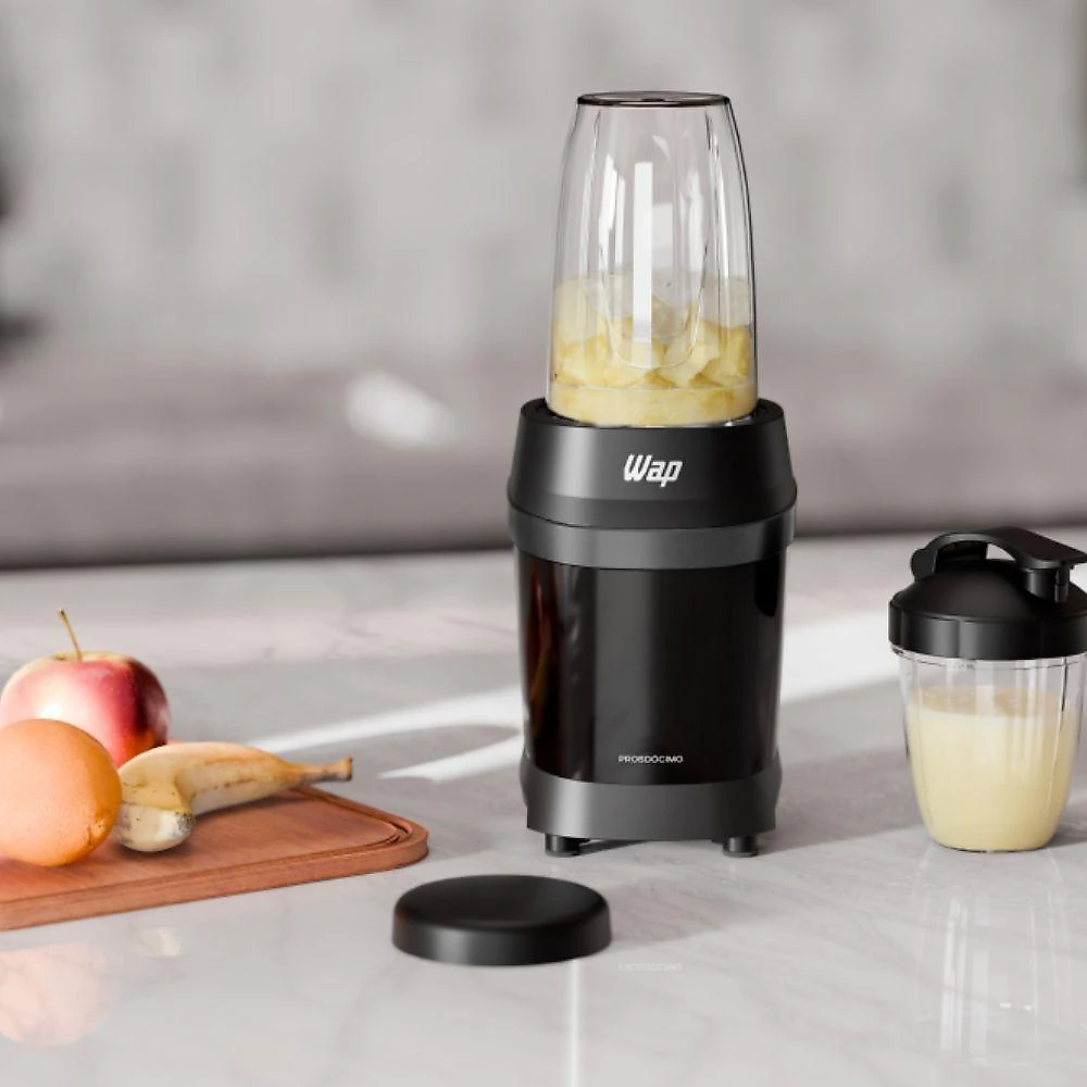Mini liquidificador e blender portátil blender wap pro turbo 700w plástico preto 110v