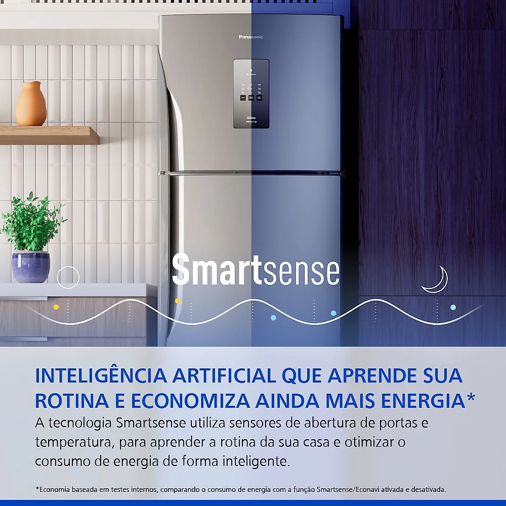 Geladeira Panasonic Duplex Frost Free 483L A+++ Aço Escovado - NR-BT71PV5X 110v