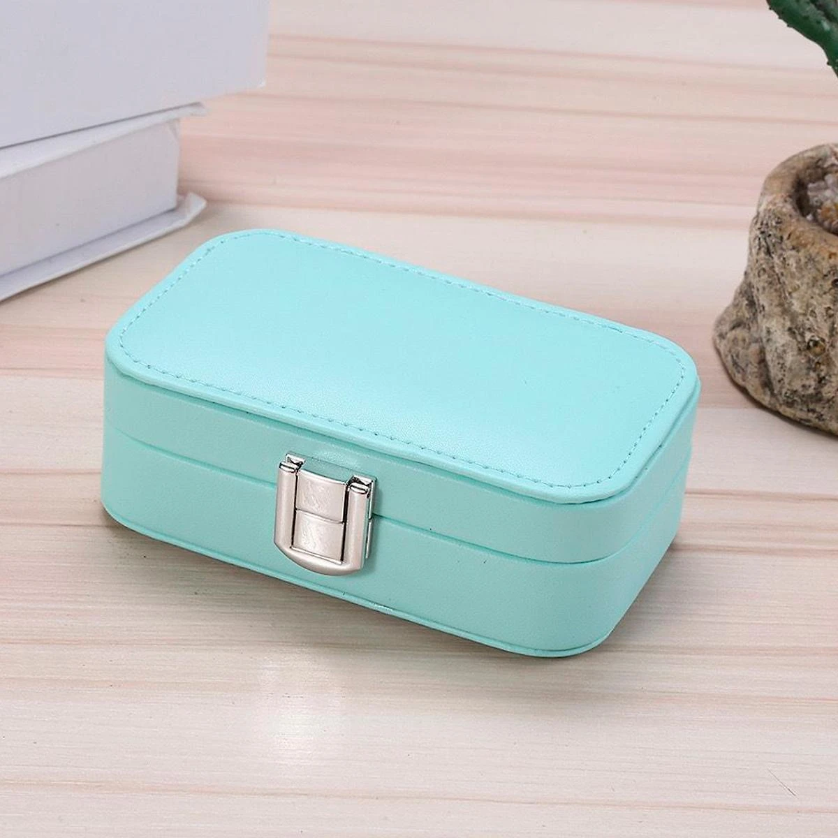 Miniatura Organizador Porta Joias Pequeno Click Para Máxima Segurança